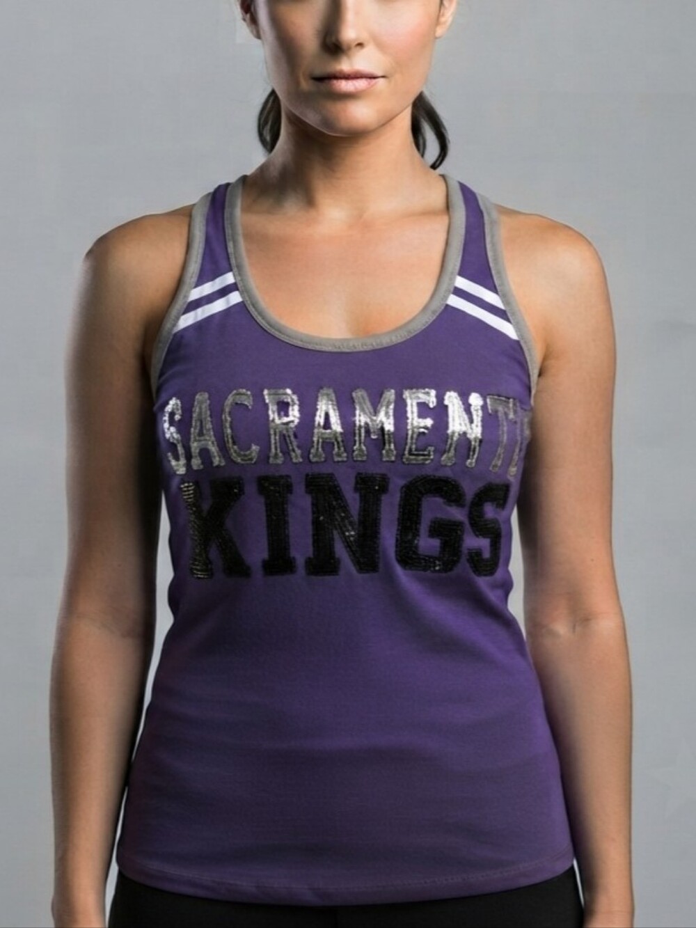SACRAMENTO KINGS NBA 5th & Ocean by NEW ERA Womens Raceeback Tank Top